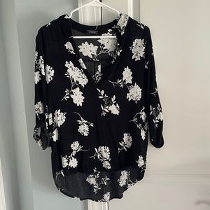 Black and White Blouse